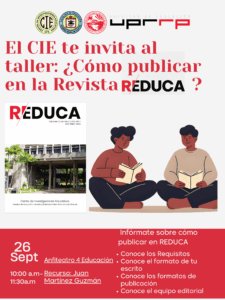 Promo Taller sobre revista REDUCA