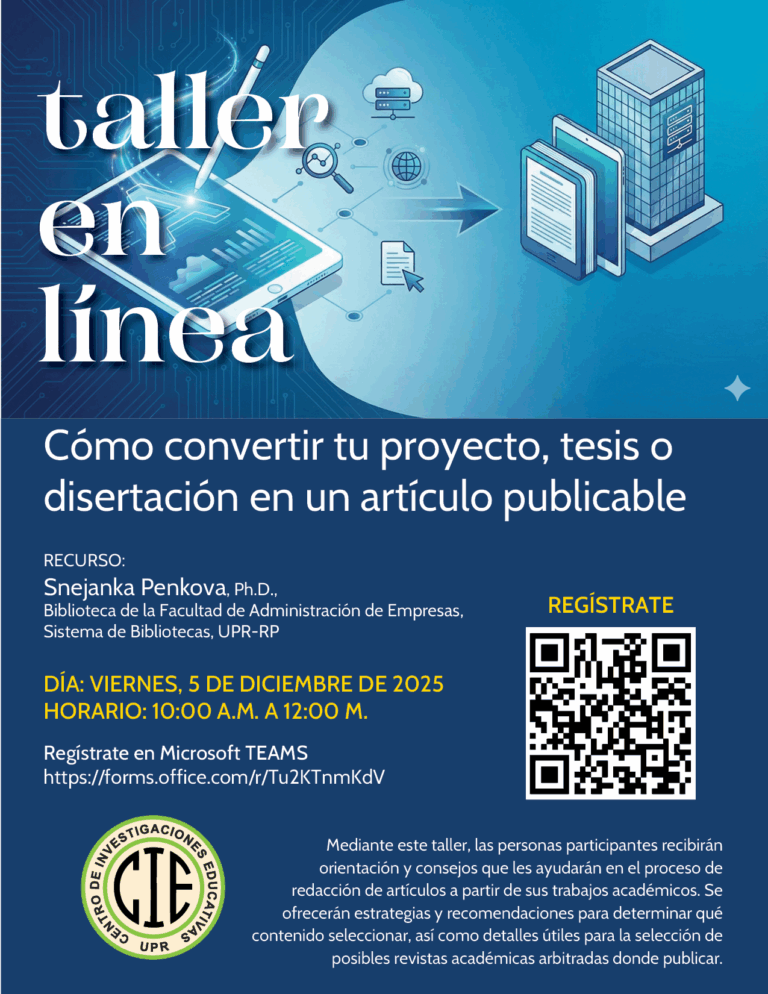 Taller de publicación de artículos
