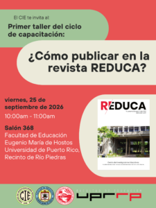 Promoción del taller sobre cómo publicar en REDUCA 2026